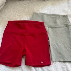 ALO Yoga Women's Bike Shorts bundle
- Red and sage